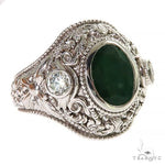 Royal Garden Oval Emerald Ring 69669 - Image 2