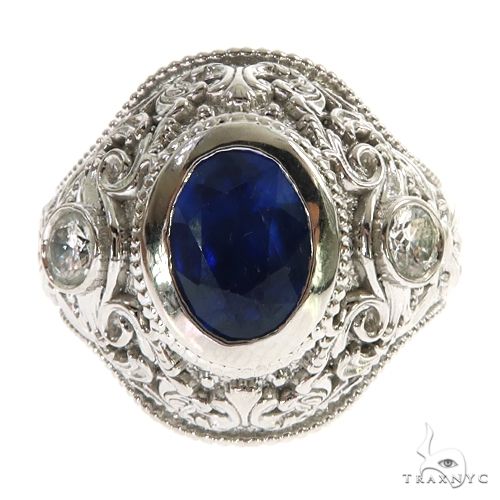 Royal Garden Oval Sapphire Ring, photo 2 of 6