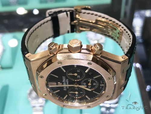 Royal Oak 41mm Audemars Piguet Watch Leather Strap 63893 - Image 3