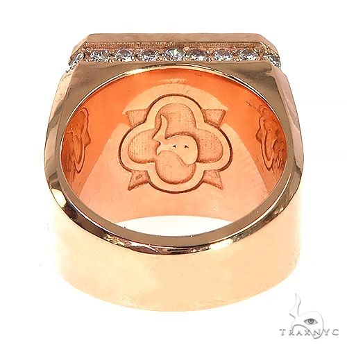 14K Gold Royal Sapphire Diamond Pinky Ring, photo 4 of 6