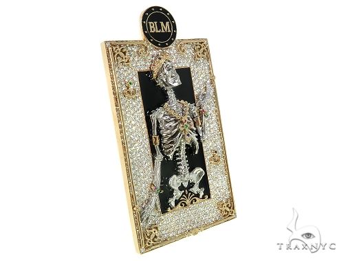 Royal Skeleton BLM Diamond Pendant 66359 - Image 2