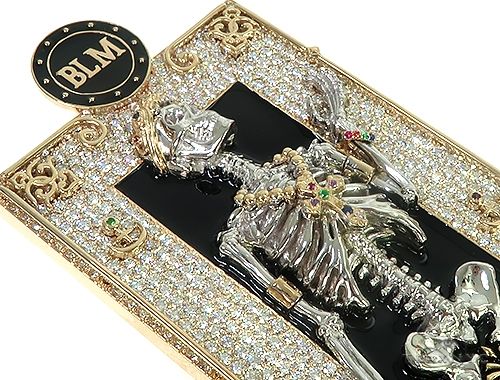 Royal Skeleton BLM Diamond Pendant 66359 - Image 4