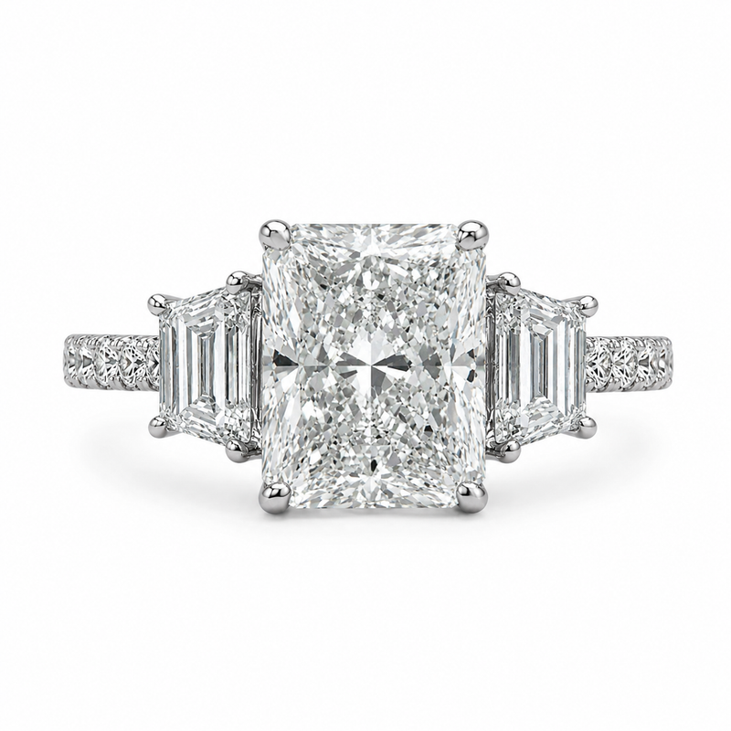Royal Three Stone Engagement Ring 71548