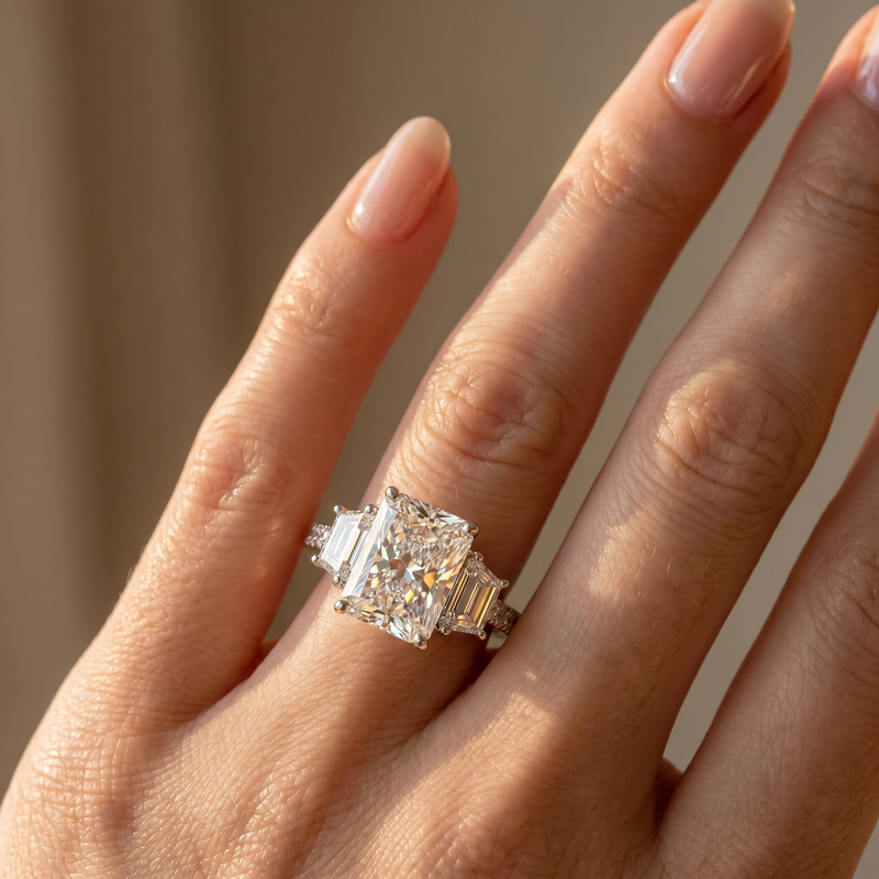 Royal Three Stone Engagement Ring 71548