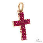 Ruby 2 Row Princess Cut Sapphire Cross 67790 67791 - Image 2