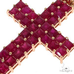 Ruby 2 Row Princess Cut Sapphire Cross 67790 67791 - Image 3