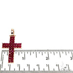 Ruby 2 Row Princess Cut Sapphire Cross 67790 67791 - Image 5