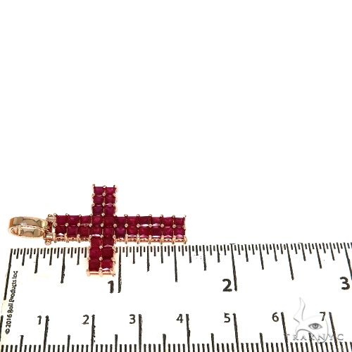 Ruby 2 Row Princess Cut Sapphire Cross 67790 67791 - Image 6