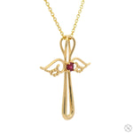 Ruby Angel Cross Pendant 70843 - Image 2