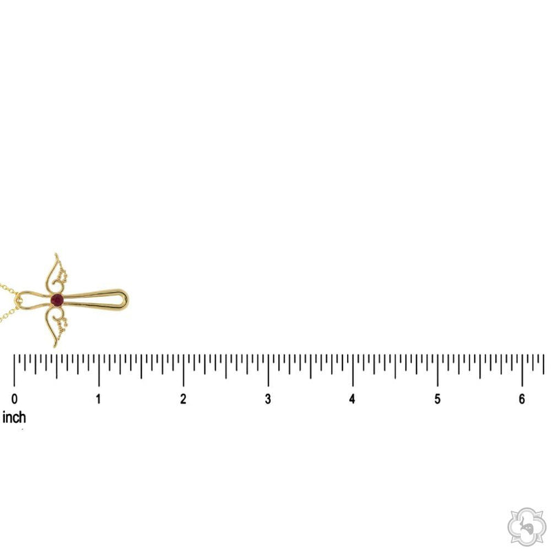 Ruby Angel Cross Pendant 70843 - Image 7