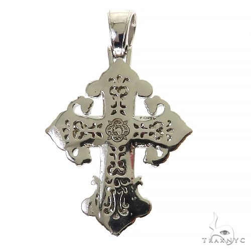 Aquamarine Ruby Diamond Cross 68582 | TraxNYC
