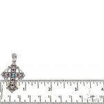 Aquamarine Ruby Diamond Cross 68582 - Image 5
