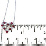 Ruby Diamond Heart Necklace 67487 - Image 5