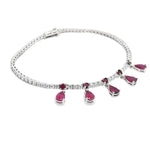 Ruby Droplet Tennis Bracelet 70669 - Image 3