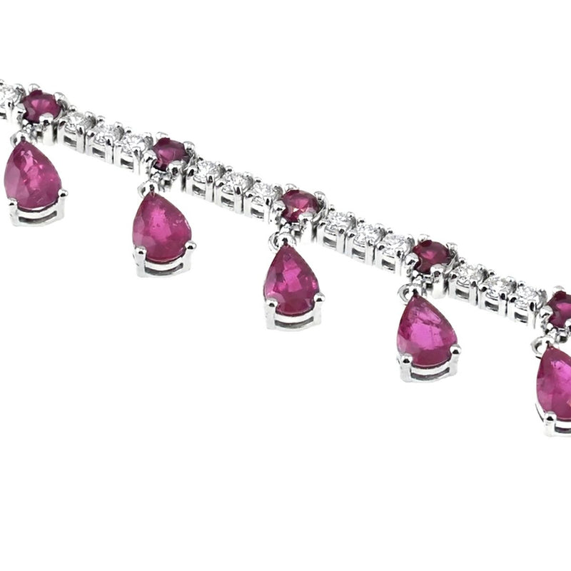 Ruby Droplet Tennis Bracelet 70669 - Image 7