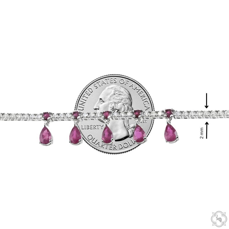 Ruby Droplet Tennis Bracelet 70669 - Image 9