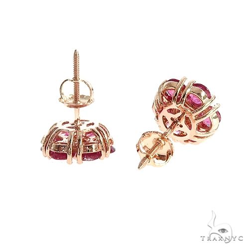 Ruby Flower Earrings 67041 - Image 3