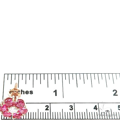 Ruby Flower Earrings 67041 - Image 4