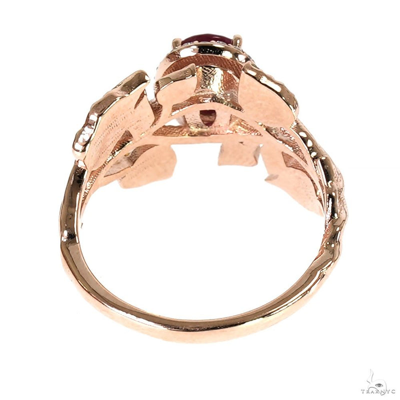 14K Gold Ruby Flower Ring, photo 5 of 7