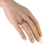 Ruby Flower Ring 70065 - Image 6