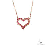 Ruby Heart Necklace 67582 - Image 4