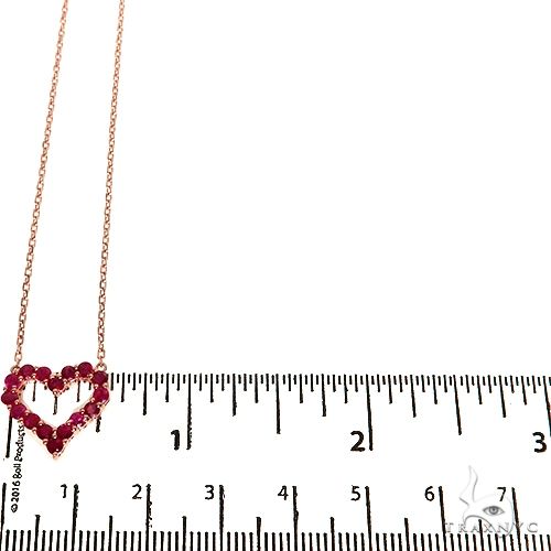 14K Gold Ruby Heart Necklace, photo 5 of 6