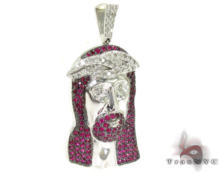 Ruby Jesus Silver Chain 31713 - Image 5
