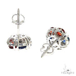 Russia Sapphire Flower Earrings 67143 - Image 3