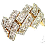 14K Yellow Gold Baguette Diamond Cuban Ring 66131 - Image 1
