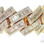 14K Yellow Gold Baguette Diamond Cuban Ring 66131 - Image 2