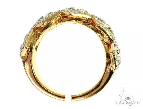 14K Yellow Gold Baguette Diamond Cuban Ring 66131 - Image 6