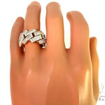 14K Yellow Gold Baguette Diamond Cuban Ring 66131 - Image 7