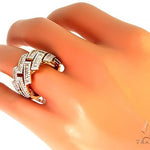 14K Yellow Gold Baguette Diamond Cuban Ring 66131 - Image 8