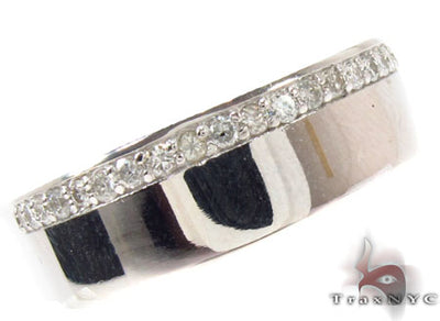 10 k White Gold Men Engagement Ring 30656 - Image 1