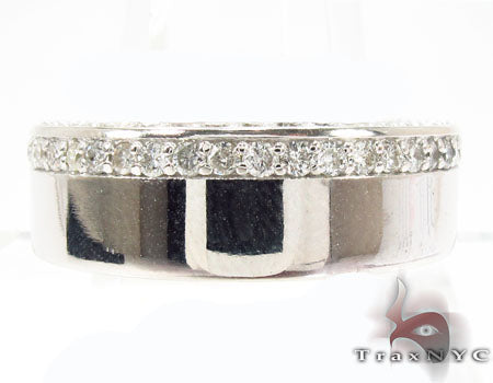 10 k White Gold Men Engagement Ring 30656 - Image 2