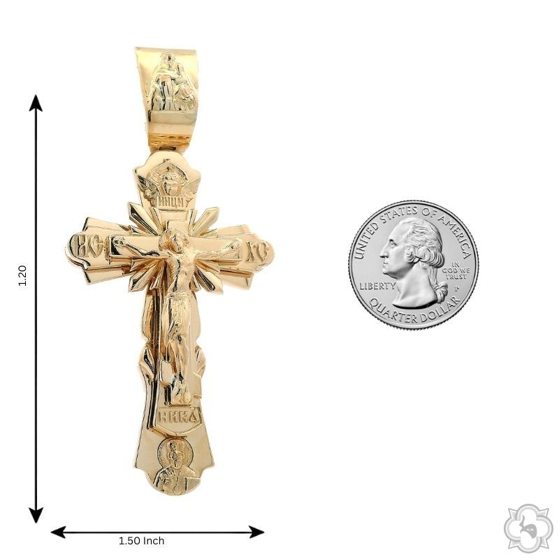 Sacred Crucifix Jesus Cross Pendant 70818 | TraxNYC