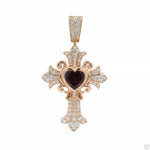 Sacred Heart Cross Pendant 70806 - Image 1