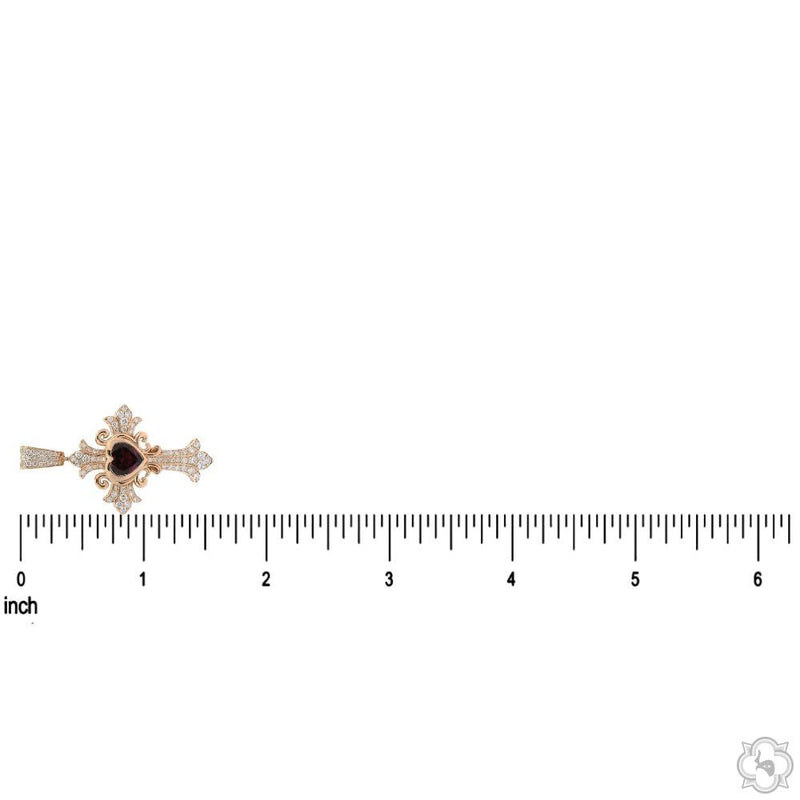 Sacred Heart Cross Pendant 70806 - Image 6