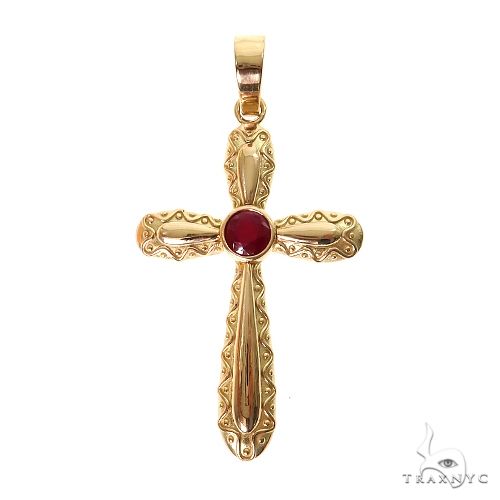 Sacred Scarlet Ruby Cross Pedant 69604 - Image 1