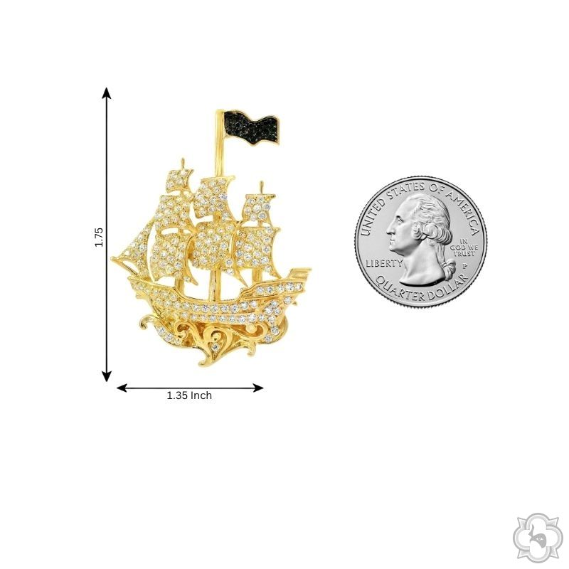 Sailboat Diamond Pendant 70677 - Image 8