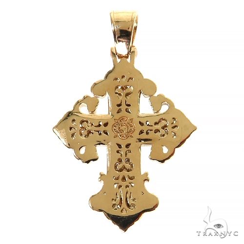 Rhodolite Sapphire Diamond Cross 68581 | TraxNYC