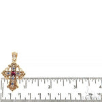 Rhodolite Sapphire Diamond Cross 68581 - Image 5