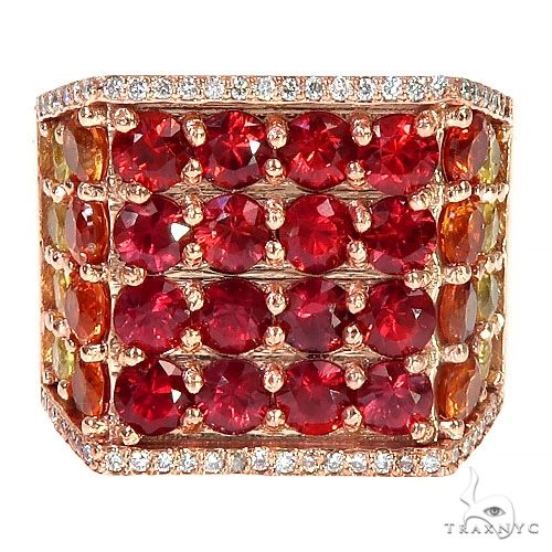 Sapphire Diamond Fire Ring 67291 - Image 2