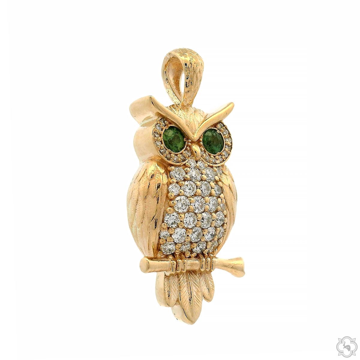 owl様 イヤリング Sapphire-Eyed Owl Diamond Pendant 70769 | TraxNYC