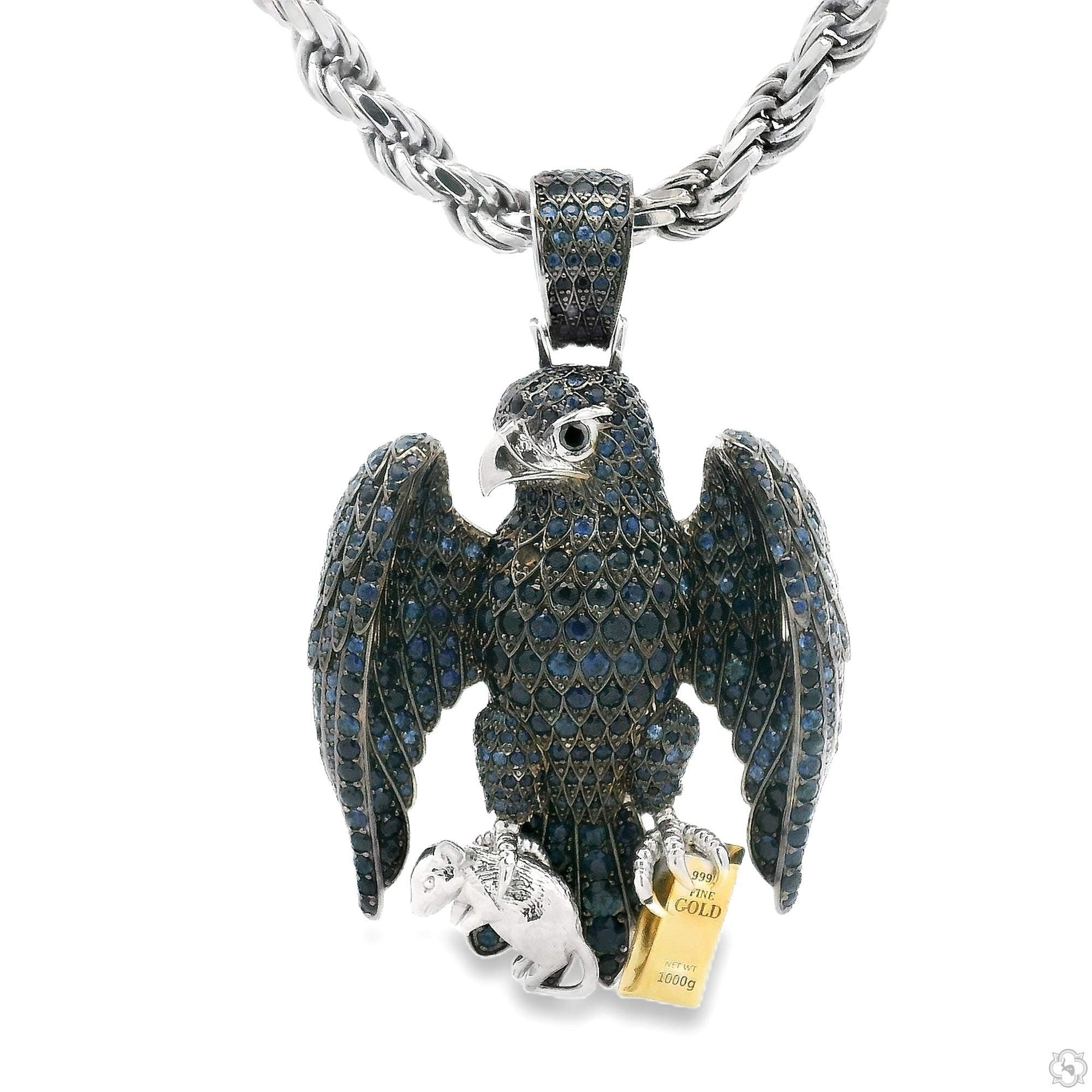アメリカsacred hawk BADDIEベルトシルバーsilver　日本未発 Sapphire Hawk Pendant 70805 | TraxNYC