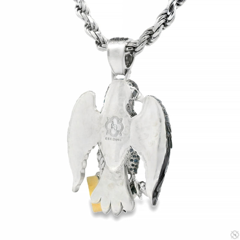 Sapphire Hawk Pendant & Rope Chain Set, photo 6 of 12