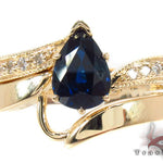 flawless sapphire Saturn Ring Set 30643 - Image 2