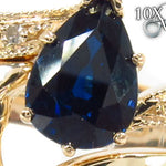 flawless sapphire Saturn Ring Set 30643 - Image 3