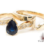 flawless sapphire Saturn Ring Set 30643 - Image 9