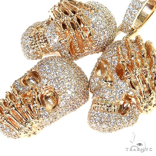14K Gold See No Evil, Hear No Evil, Speak No Evil Diamond Pendant, photo 3 of 7